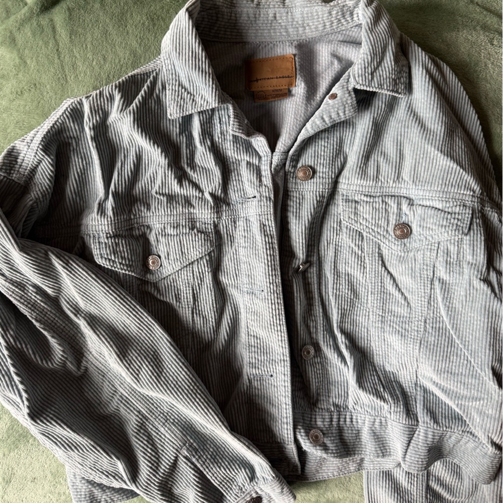 American Eagle Outfitters Light Blue Corduroy Jacket